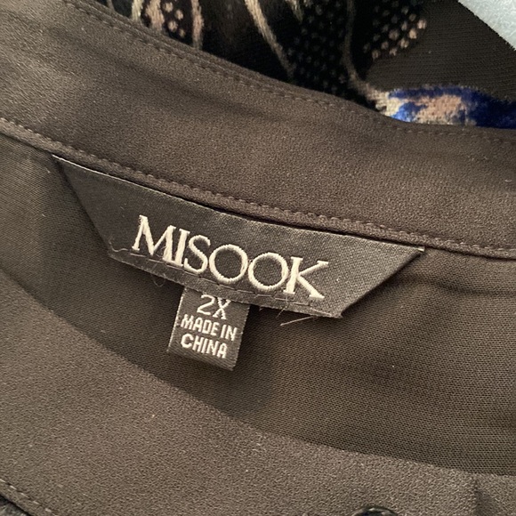 New MISOOK size 2X drama velvet tunic top - Picture 7 of 15